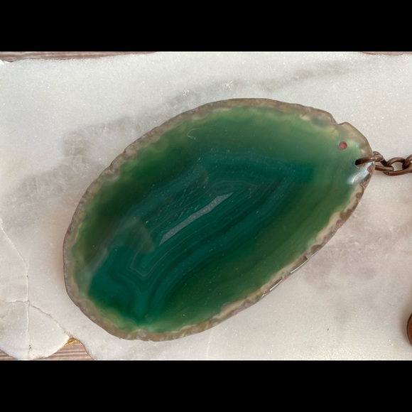 Green Agate Keychain 🍀 - Picture 2 of 5